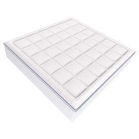 Mattress Topper, King Size, 4 in Thickness, Memory Foam, Fiber Fill, Detachable & Washable, Ergonomically Designed for Pressure Relief