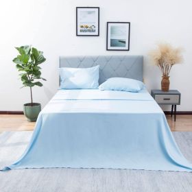 California King Sheet Set 4 Pieces Soft California King Size Sheets Cooling & Breathable Hotel-Quality Easy Care Polyester Microfiber Bedding For (Option: Blue-CK)