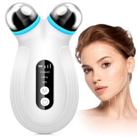 Anti Aging and Wrinkles Microcurrent Facial Device, Boost Skin Care Products Absorption - White (Option: White)