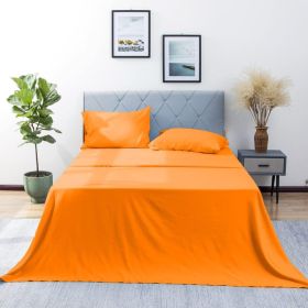 California King Sheet Set 4 Pieces Soft California King Size Sheets Cooling & Breathable Hotel-Quality Easy Care Polyester Microfiber Bedding For (Option: Orange-CK)
