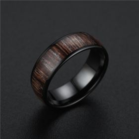 Fashion Ceramic Smart Wear Ring (Color: Wood grain CUID, size: No.7)