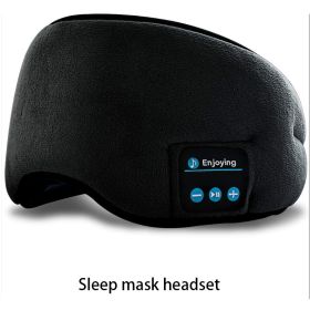 Sleep Mask; WirelessSleeping Headphones Music Earbud EyeMask For Side Sleepers Men; Women Girl Ultra Soft Thin Speakers Cool (Color: BLACK)