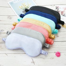 Imitated Silk Eye Patch Shading Sleep Eye Mask Eyepatch Travel Relax Cover Eyeshade Health Sleeping Shield Eye Care Tools (Color: BLACK)