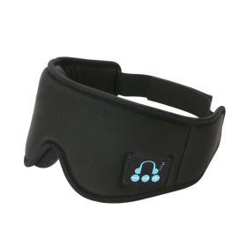 3D Stereo Eyeglasses Luminous Breathable Sleep Dual Ear Music Telephone Eyeglasses Music Call Eye Mask Christmas Gift For Women/Kids/Children/Men (Color: BLACK)