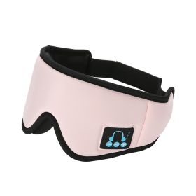 3D Stereo Eyeglasses Luminous Breathable Sleep Dual Ear Music Telephone Eyeglasses Music Call Eye Mask Christmas Gift For Women/Kids/Children/Men (Color: PINK)