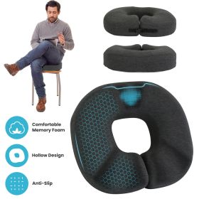 Donut Pillow Seat Cushion Memory Foam Donut Chair Cushions Ergonomic Seat Cushion Pad for Coccyx Prostate Sciatica Pelvic Floor Pressure Sores Of (Type: Male Type)