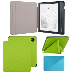 Case Compatible with 7 Inch Kobo Libra H2O Ereader(Model: N873, 2019 Release) (material: PU Leather, Color: Bright Green)