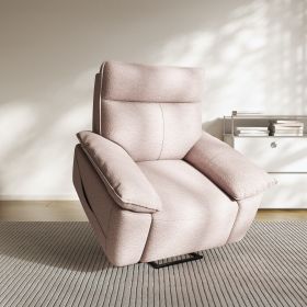 Power Lift Recliner for Elderly, Electric Reclining Chair with Massage and Heat, Single Sofa with USB Ports (Main Color: Beige, Main Material: Fabric)