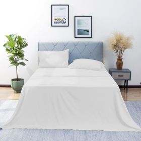 California King Sheet Set 4 Pieces Soft California King Size Sheets Cooling & Breathable Hotel-Quality Easy Care Polyester Microfiber Bedding For (Option: White-CK)